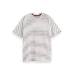 Scotch & Soda 177377 101 scotch&soda relaxed fit lurex stripe t-shirt white