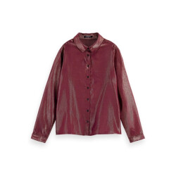 Scotch & Soda 168822 5115 scotch and soda cotton lurex regular fit shirt aubergine sunset