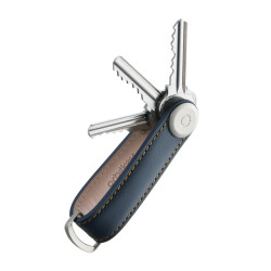 Orbitkey 2.0 leather navy tan