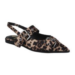La Strada 2401899-4191 leopard dames instappers gekleed