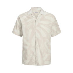 Jack & Jones Jjalberto seersucker resort shiirt ecru dessin