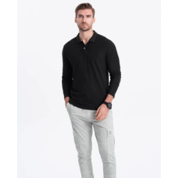 Ombre Poloshirt heren longsleeve - jergen