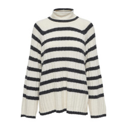 Jacqueline de Yong Jdymiley ls long stripe pullov knt ecru dessin