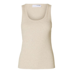 Selected Femme slfanna u-neck tank top noos 16096507 oatmeal