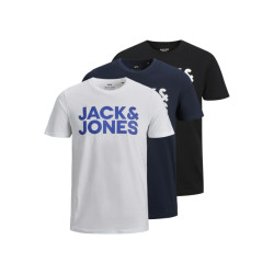 Jack & Jones Heren t-shirt jjecorp slim fit logo 3-pack