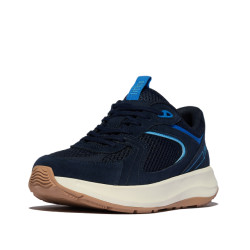 FitFlop F-mode flow suede/mesh/leather flatform sneakers