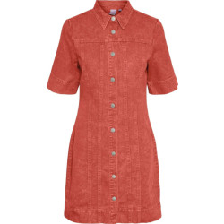 Y.A.S Yasvioletta 2/4 denim dress s. cherry tomato