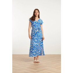 Smashed Lemon 25003 midi jurk met te abstracte print |