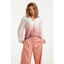 Smashed Lemon 25020 top met kraagvintage mauve ombre print |