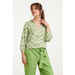 Smashed Lemon 25031 v-hals bloes met slangenprint |
