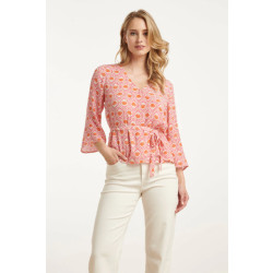 Smashed Lemon 25184 wrap top met schelpenprintperzik |