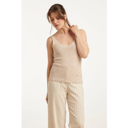 Smashed Lemon 25107 e gebreide strappy top met scallop rand |