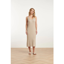 Smashed Lemon 25106 lurex gebreide strappy midi-jurk |