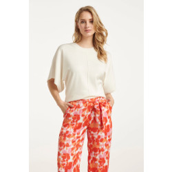 Smashed Lemon 25103 loose knitted top met 3/4 kimono mouwen |