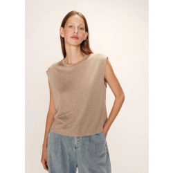 Grace & Mila Rimbaud top glitter taupe