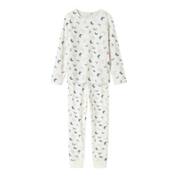 Name It Meisjes lange pyjama set nkfnightset vlinder print crème