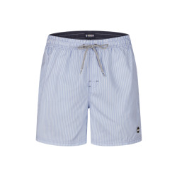 Happy Shorts Heren zwemshort lichtblauw/wit gestreept