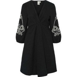 Y.A.S Yasgigga 3/4 dress black/white emb