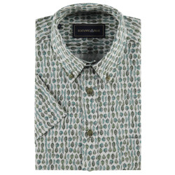 Scotland Blue Overhemd korte mouw 25113ju05sb
