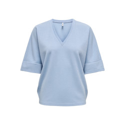 Only Onlivy ss glitter v-neck top cs jr licht