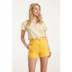 Smashed Lemon 25016 te katoenen blouse met citroen borduursels |