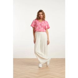 Smashed Lemon 25141 te rayon satin broek |