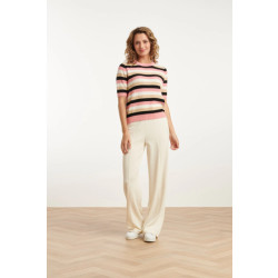 Smashed Lemon 25140 wide straight leg stretch broek |