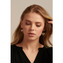 Smashed Lemon 60008 en chunky hart oorbellen |