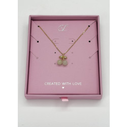 Smashed Lemon 64012 dunne vergulde en ketting met kersen hangerhetian