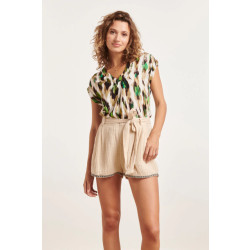 Smashed Lemon 24365 dames te top met dieren print |
