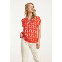 Smashed Lemon 25055 top met v-halspalmprint |