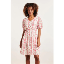 Smashed Lemon 24379 dames jurk met brie anglaisfel |