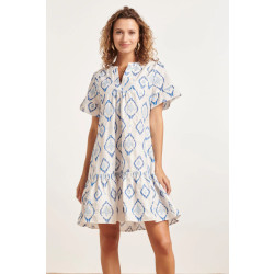 Smashed Lemon 24339 katoenen geborduurde fashion jurk |