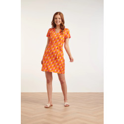 Smashed Lemon 24459 abstract gedrukte zomerjurk tinten |