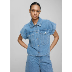 Moss Copenhagen Elida ada ss top denim