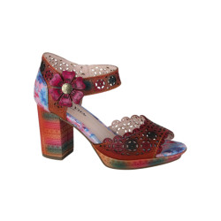 Laura Vita Nacio 325 rouge dames sandalen gekleed