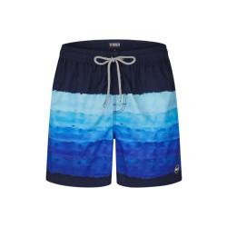 Happy Shorts Heren zwemshort waterverf strepen print blauw