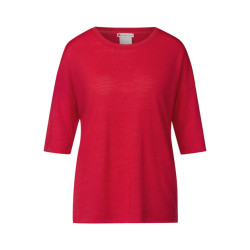 Street One a322691 sol linen look shirt w.rib col