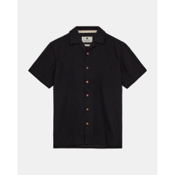 Anerkjendt 901934 akled s/s cot/linen shirt 0000 caviar