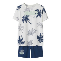 Name It Jongens korte pyjama set shortama nkmnightset palmbomen