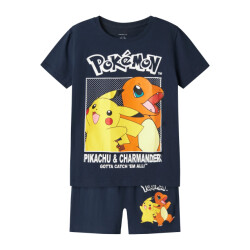 Name It Jongens korte pyjama set shortama nkmfux donkerblauw pokemon