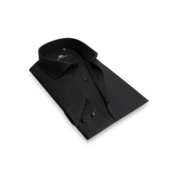 Circle of Gentlemen Agostin effen overhemd jacquard dessin 100% co