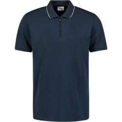 No Excess Polo liquid finished cotton deep blue