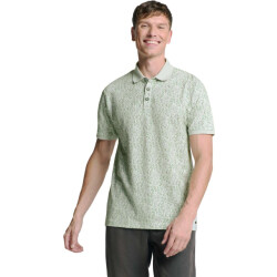No Excess Polo pique allover printed green