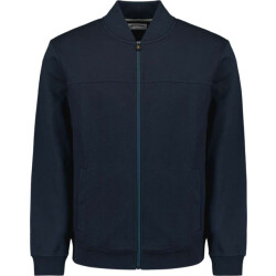 No Excess Sweater full zipper jacquard mix bo deep blue