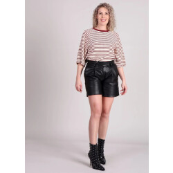 Co'Couture Phoebecc leather pleat shorts