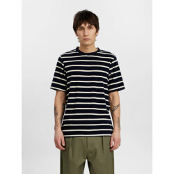 Anerkjendt Frotte stripe tee sky captain 3059