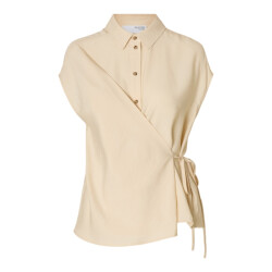 Selected Femme slflisa ss wrap shirt b 16097924 birch
