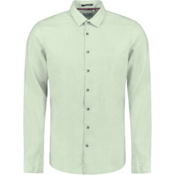 No Excess Shirt solid with linen mint