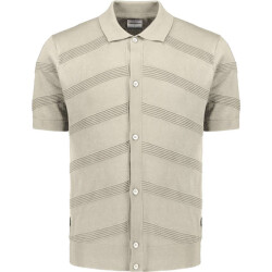 No Excess Pullover short sleeve full button p cement